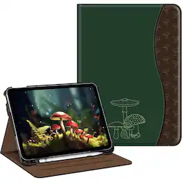 Kitcheniva - iPad 10th Generation 2022 Case With Stand And Pocket 10.9'' - Mushroom
