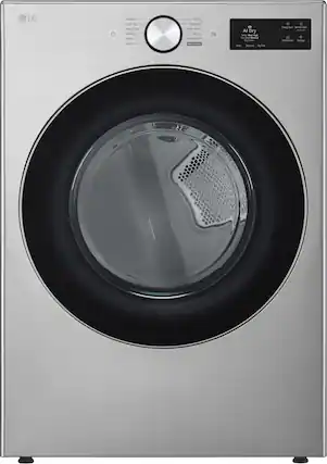 LG - 7.4 Cu. Ft. Stackable Smart Electric Dryer with Steam and AI Sensor Dry - Graphite Steel