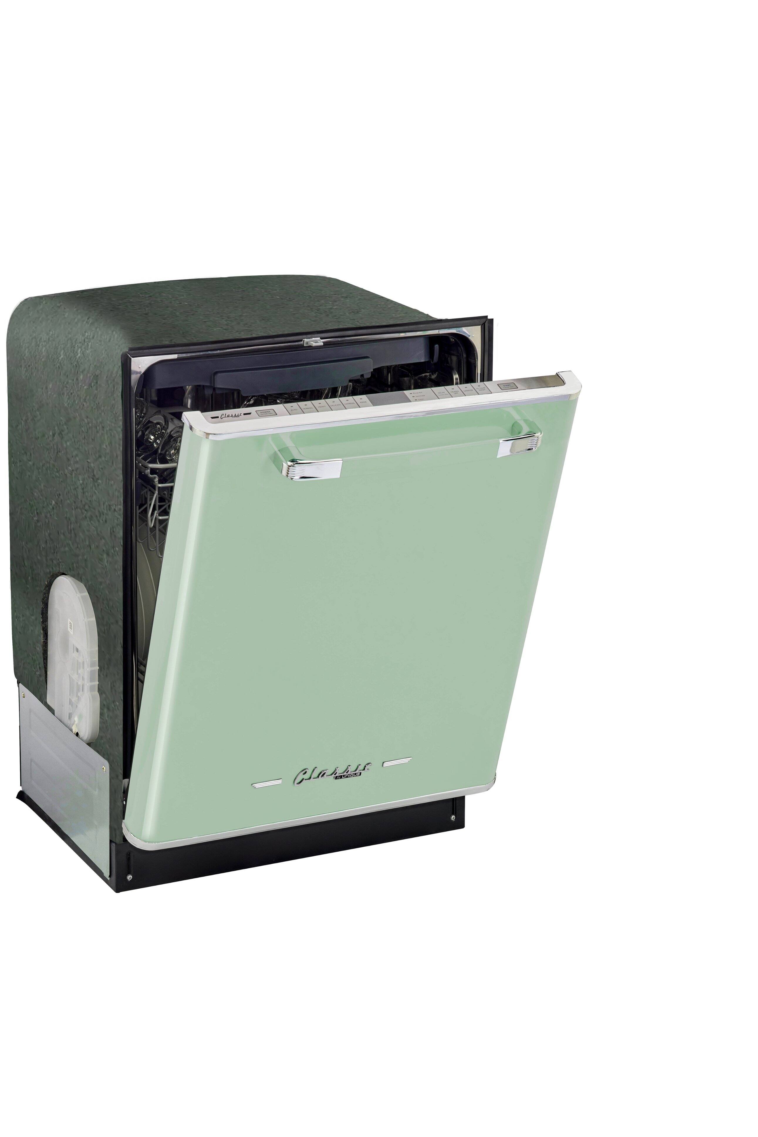 Alt View 14. Unique Appliances - Classic Retro 24" Top Control Dishwasher with Stainless Steel Tub and 3rd Rack - Summer Mint Green.