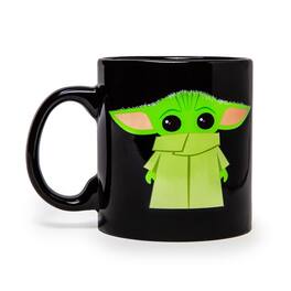 Silver Buffalo - Star Wars: The Mandalorian Grogu Jumbo Ceramic Mug | Holds 20 Ounces - Black