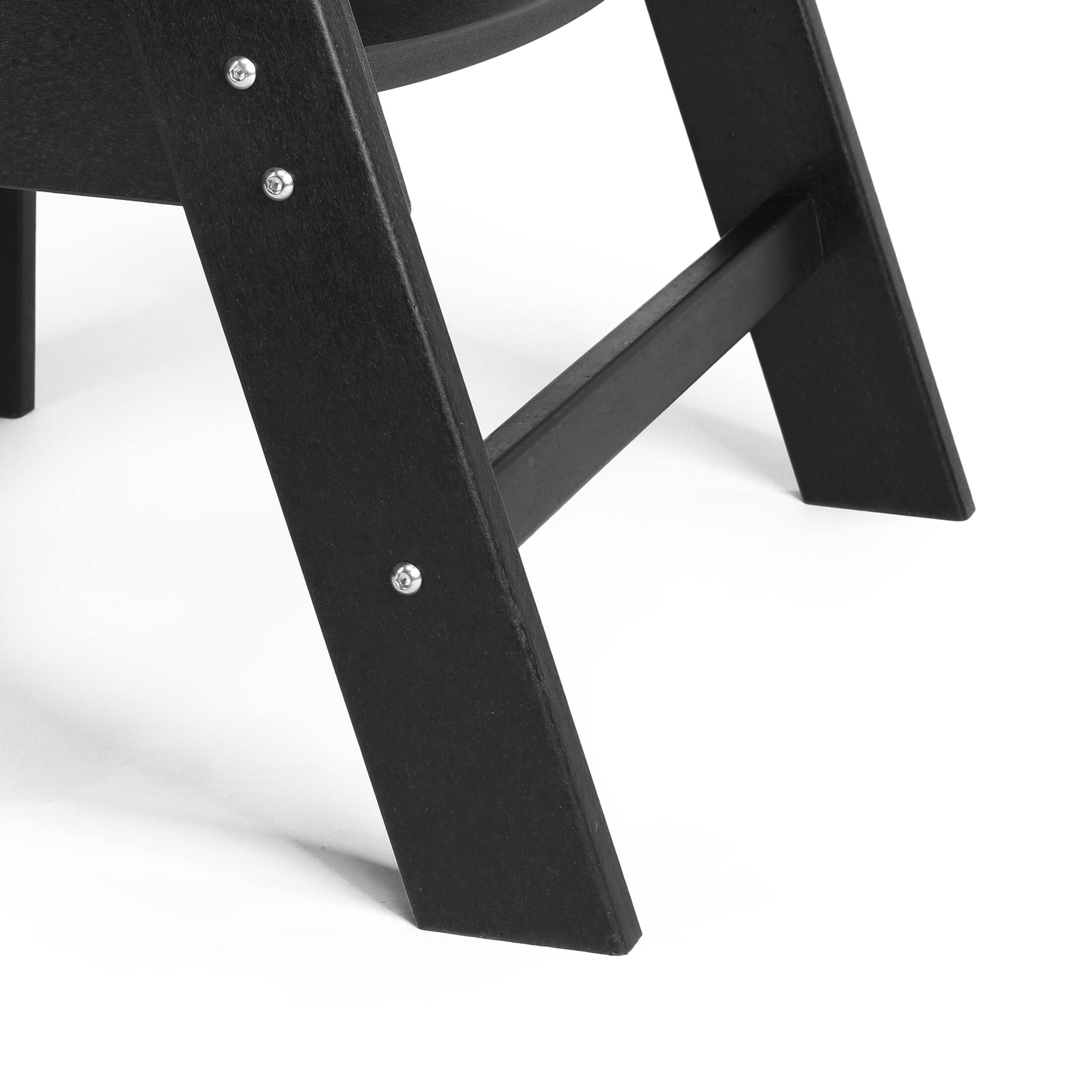 Alt View 7. WestinTrends - WestinTrends Ashore Outdoor Patio HDPE Plastic Modern Adirondack Dining Chair - Black.