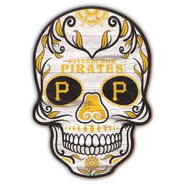 Fan Creations - Pittsburgh Pirates 12'' Sugar Skull Sign - Multicolor