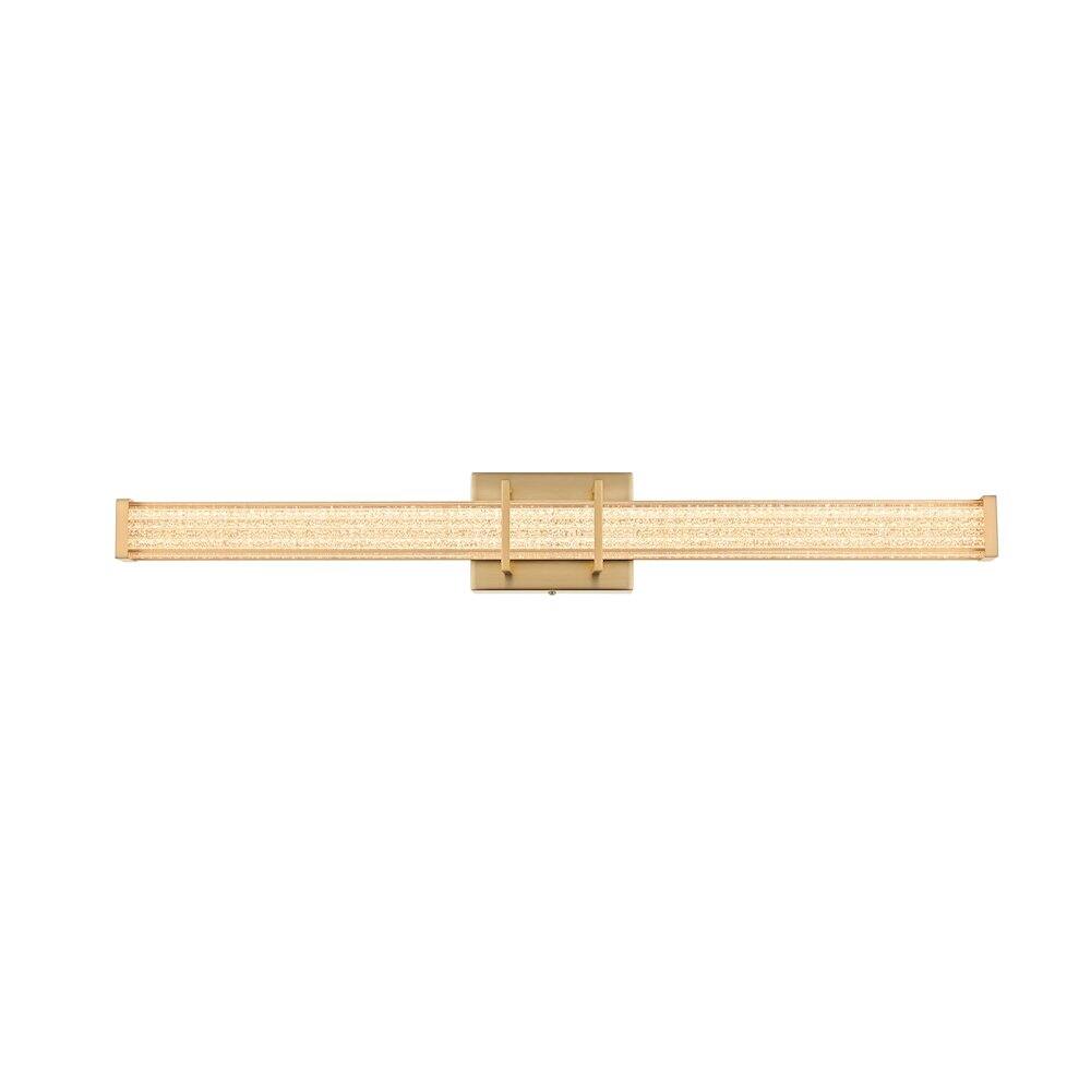 Alt View 2. Living District - Ivaan 31 Inch Led Wall Sconce In Satin Gold - Satin Gold.