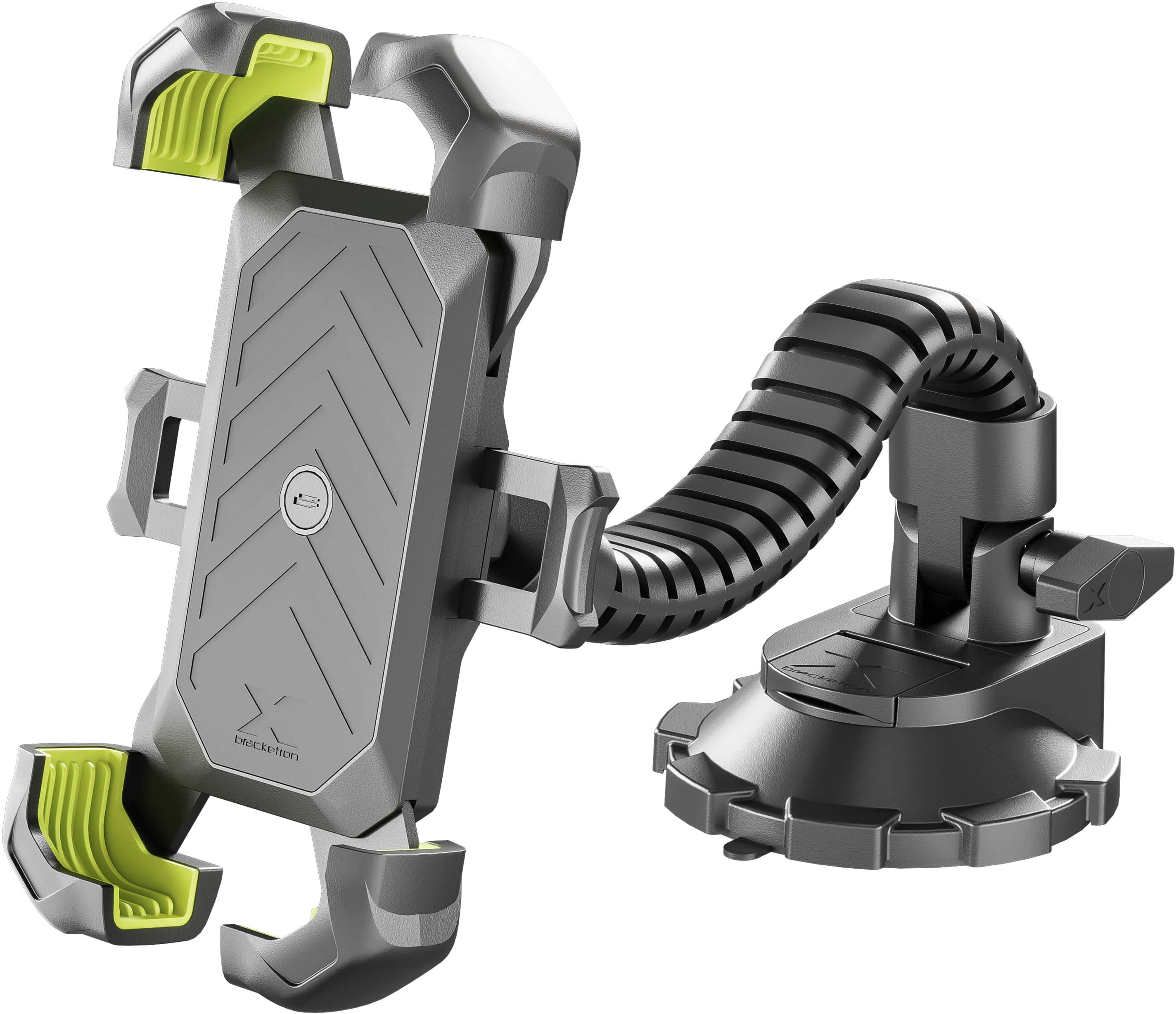 Front. Bracketron - HD X-Lock Window & Dash Mount - Black.