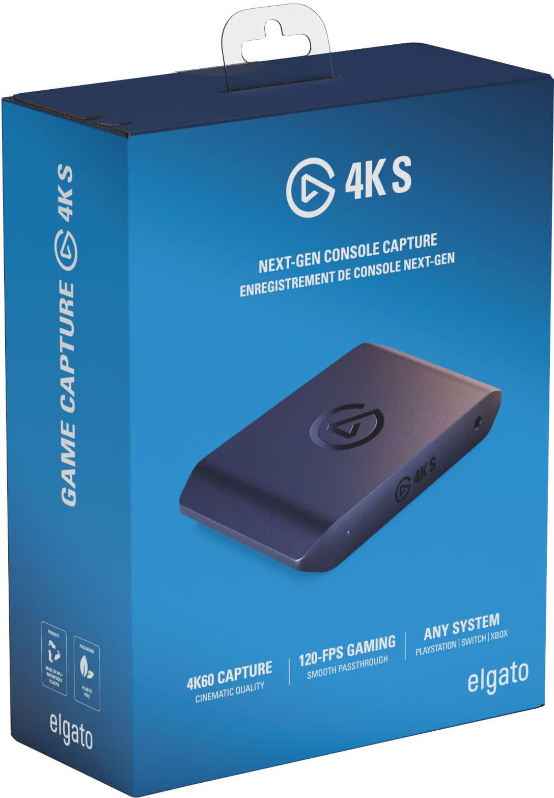 4K S
GAME CAPTURE
NEXT-GEN CONSOLE CAPTURE
ENREGISTREMENT DE CONSOLE NEXT-GEN
4K60 CAPTURE
CINEMATIC QUALITY
120-FPS GAMING
SMOOTH PASSTHROUGH
ANY SYSTEM
PLAYSTATION | SWITCH | XBOX
elgato