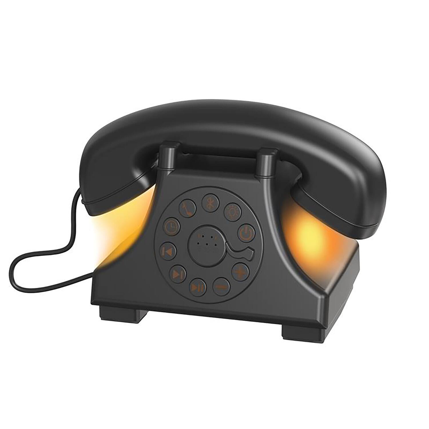 Back. Priority Products - Retro Telephone-Shaped Sleeping Machine, Bluetooth Speaker, Night-Light - Black.