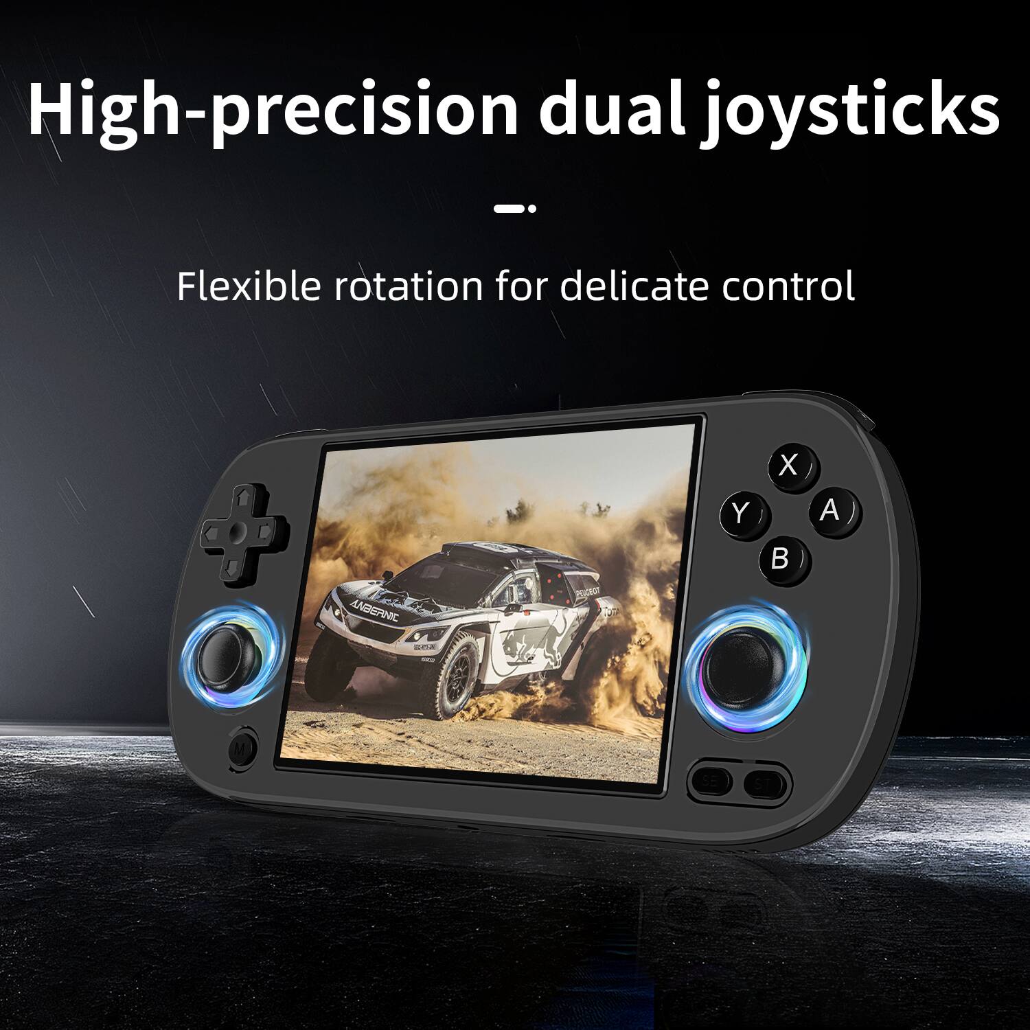 High-precision dual joysticks
Flexible rotation for delicate control