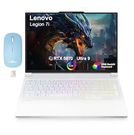 Lenovo - Legion 7i Laptop 16.0 WQXGA Display (Ultra 9- 275HX, 32GB, 1TB SSD, Win 11 Pro) w/Dockztorm Wireless Mouse - Glacier White