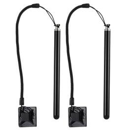 Unique Bargains - 2pcs Resistive Touch Screens Pen Resistance Pen for Car Navigation GPS POS - Black