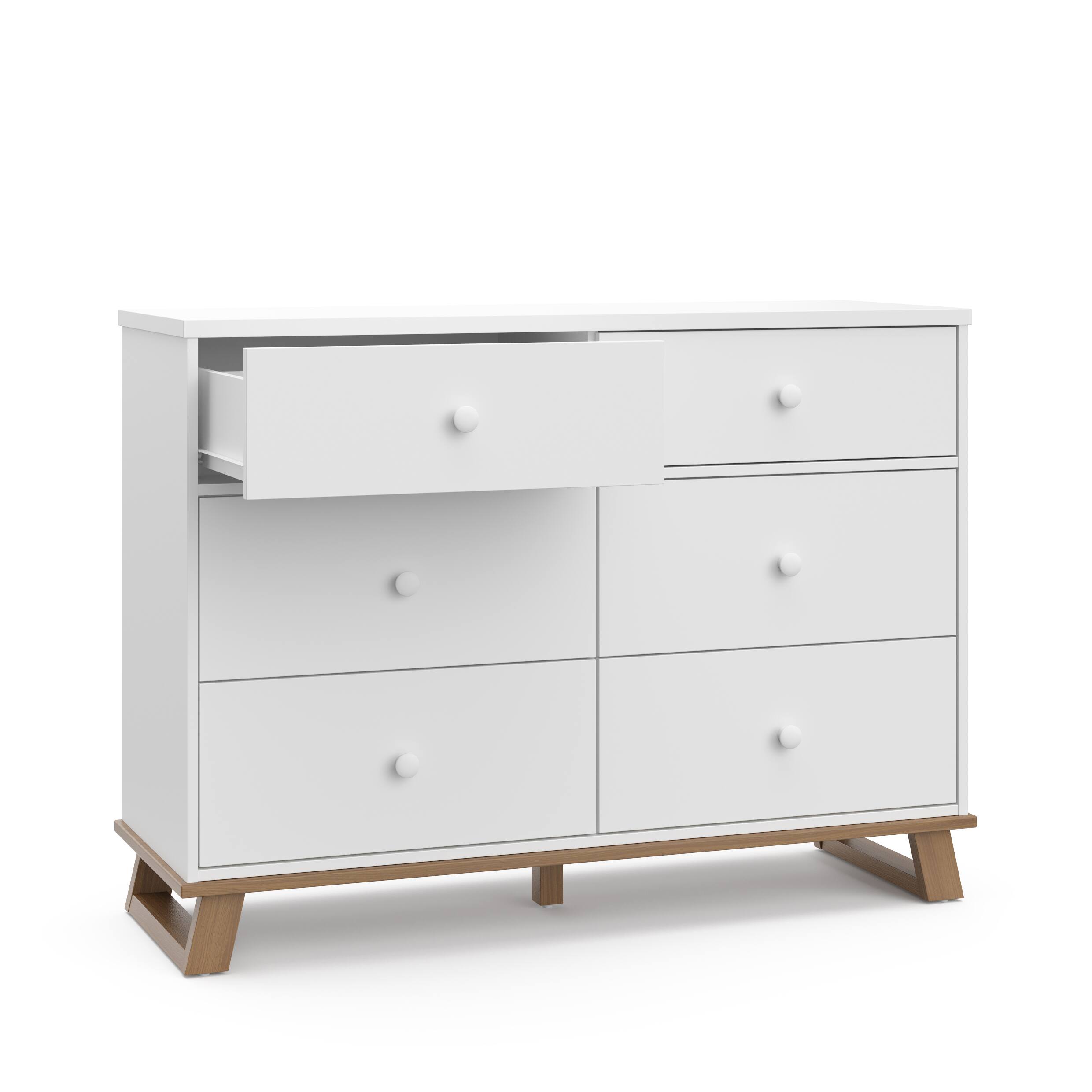 Alt View 11. Storkcraft - Modern 6 Drawer Dresser - Vintage Driftwood.