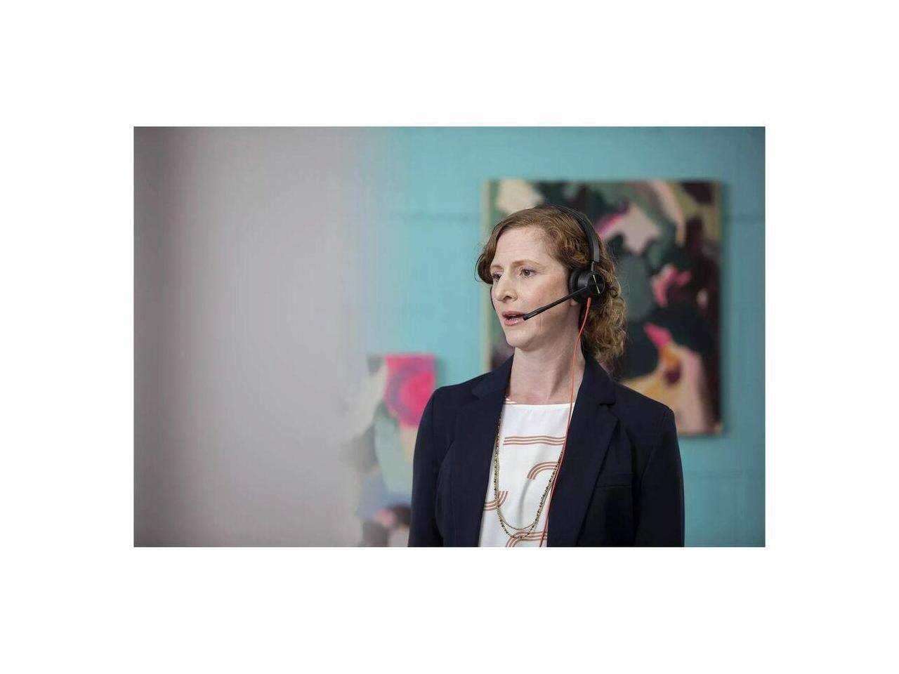 Alt View 1. HP - Poly Blackwire 3325 USB-C Stereo Headset w/ 3.5mm & Adap - Red.