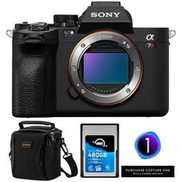 Bundle - Sony - Alpha a7R V Mirrorless Camera, with 480GB Memory Card, Capture One Pro Software and Shoulder Bag