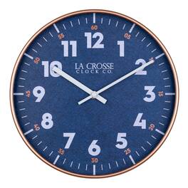 La Crosse Clock Co. - 10.8 in. Portside Analog Quartz Wall Clock - Copper