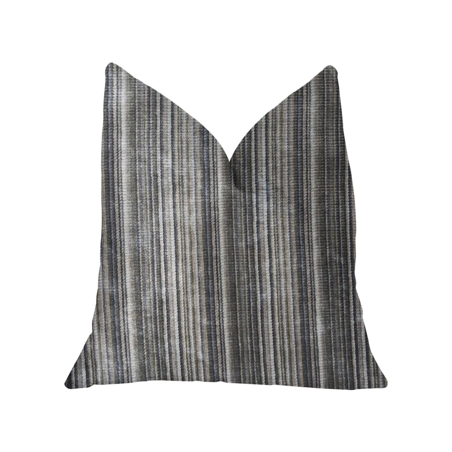 Front. Plutus Brands - New Hampton and Luxury Throw Pillow - Double sided 24" x 24" - Ivory, Blue.