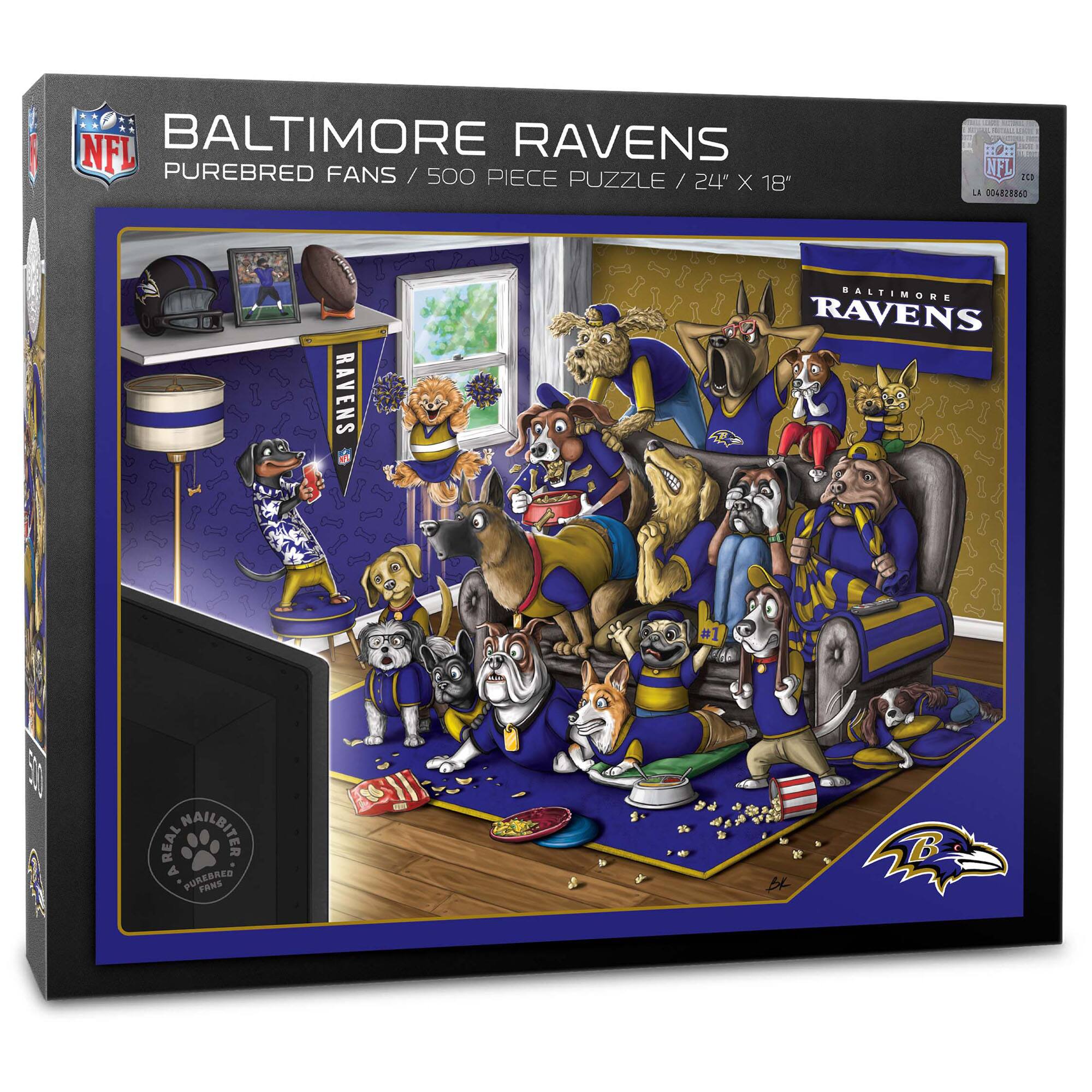 YouTheFan - Baltimore Ravens Purebred Fans 18'' x 24'' A Real Nailbiter 500-Piece Puzzle - Multicolor price history on PriceWatchPro