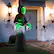 Left. Costway - 8 FT Giant Halloween Inflatable Ghost Blow up Ghost Decoration with Built-in LED Lights and Mirror Face - Black + Green.