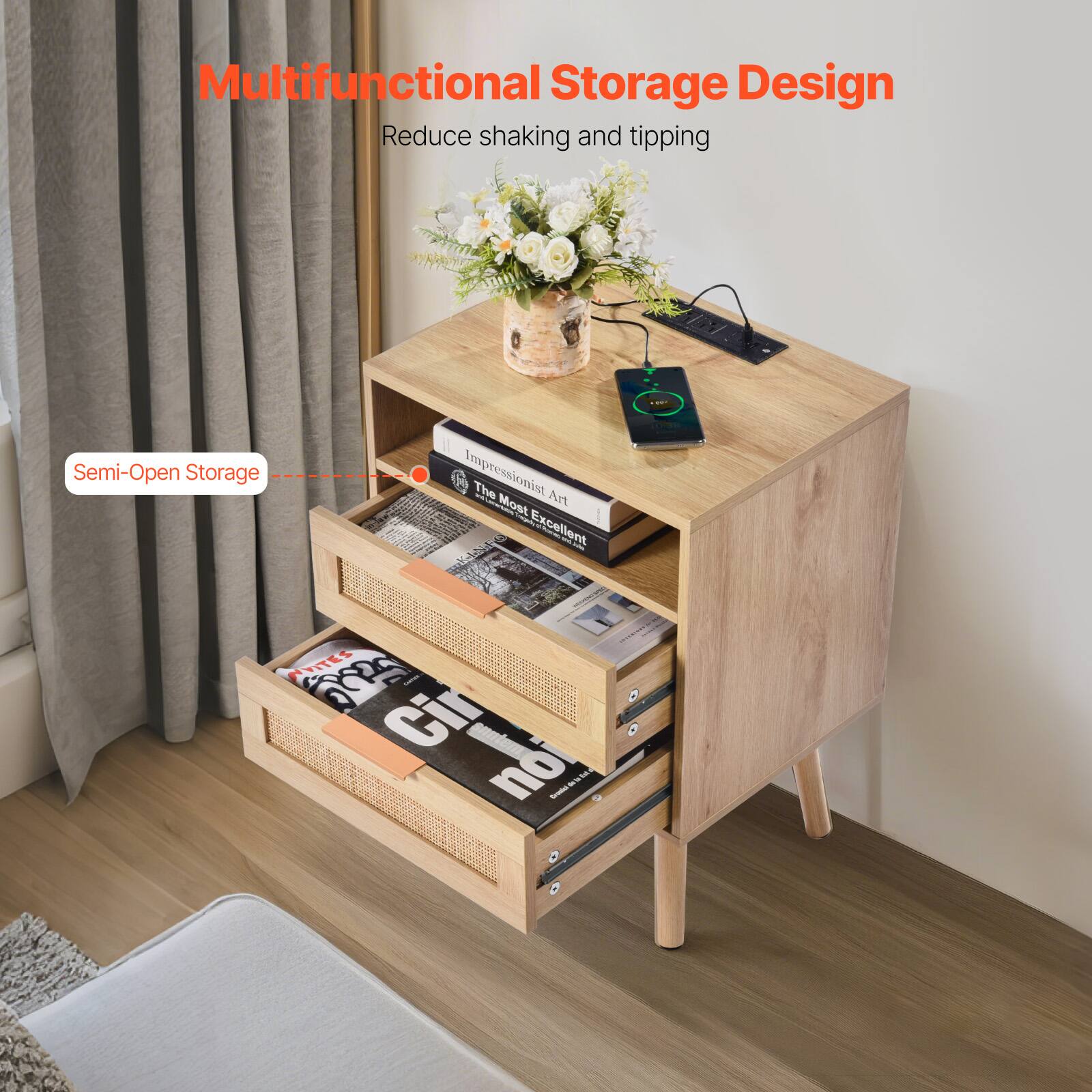 Multifunctional Storage Design  
Reduce shaking and tipping  

Semi-Open Storage  

Impressionist  
The Most Excellent