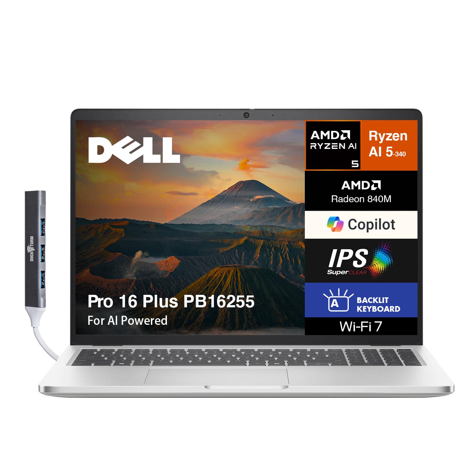 Dell Pro 16 Plus PB16255 Laptop 16.0 WUXGA (AMD Ryzen AI 5 340