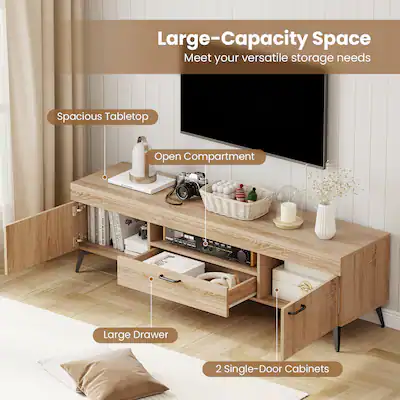 COSTWAY TV-Ständer TV-Schrank für Fernseher COSTWAY TV-Ständer TV-Schrank für Fernseher