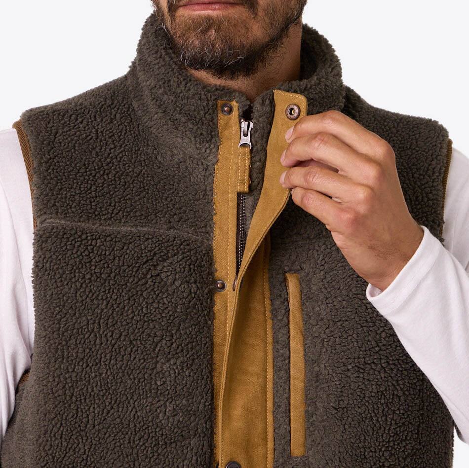 Alt View 5. Mobile Warming - Men's Ranch Sherpa Heated Vest - Charcoal.