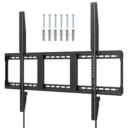 Front. Dazzed Corner - Heavy-Duty Fixed TV Wall Mount for 55-100" TVs, VESA 900x600, 265 lb - Black.