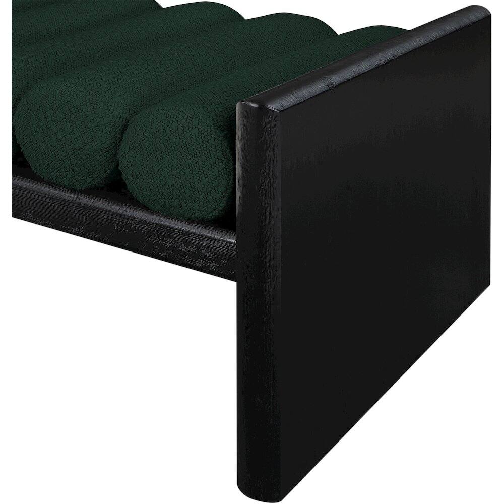 Alt View 4. Meridian Furniture - Waverly Green Boucle Fabric Bench - Green.