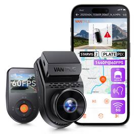 Vantrue - S1 PRO 3K HDR Mini Front Dashcam, STARVIS 2, Night Vision, Parking Mode, ADAS, Voice Control, 5GHz Wi-Fi & GPS - Black