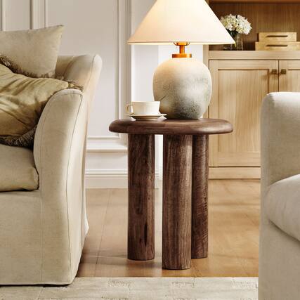 Front. Modway - Mavina Mango Wood Side Table by Modway - Walnut.