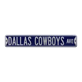 Authentic Street Signs - Dallas Cowboys Ave 6" x 36" Steel Street Sign - Navy