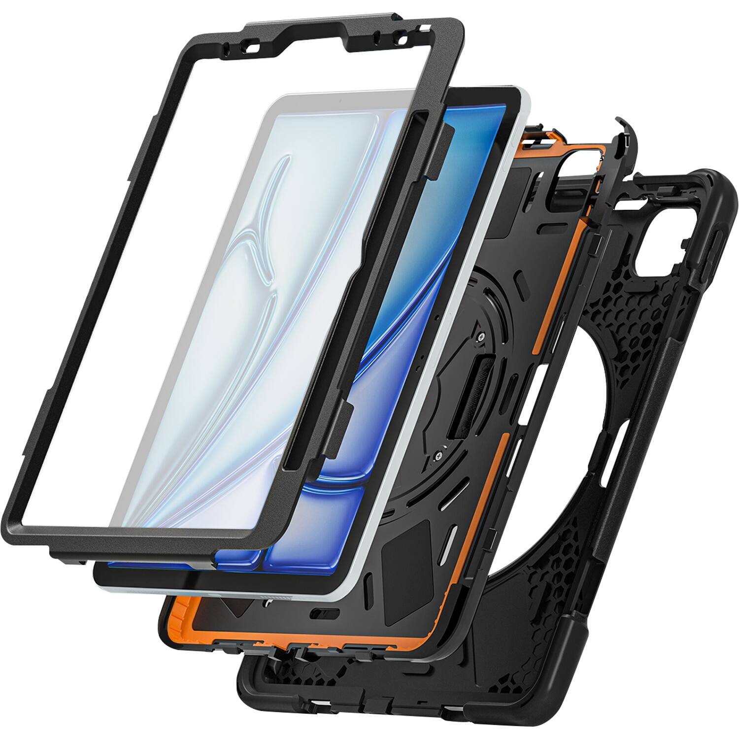 Alt View 11. SaharaCase - Raider-X Series Heavy-Duty Case for Apple iPad Air 11'' M3/M2 and iPad Air 10.9'' (4th and 5th Gen)  - Scorpion Black.