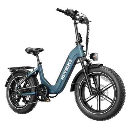 Front. Heybike - Ranger S 750W - Foldable Step-Thru Fat-Tire Ebike 55mi Max Range 28mph Hydraulic Disc Brakes - UL Certified - Blue.