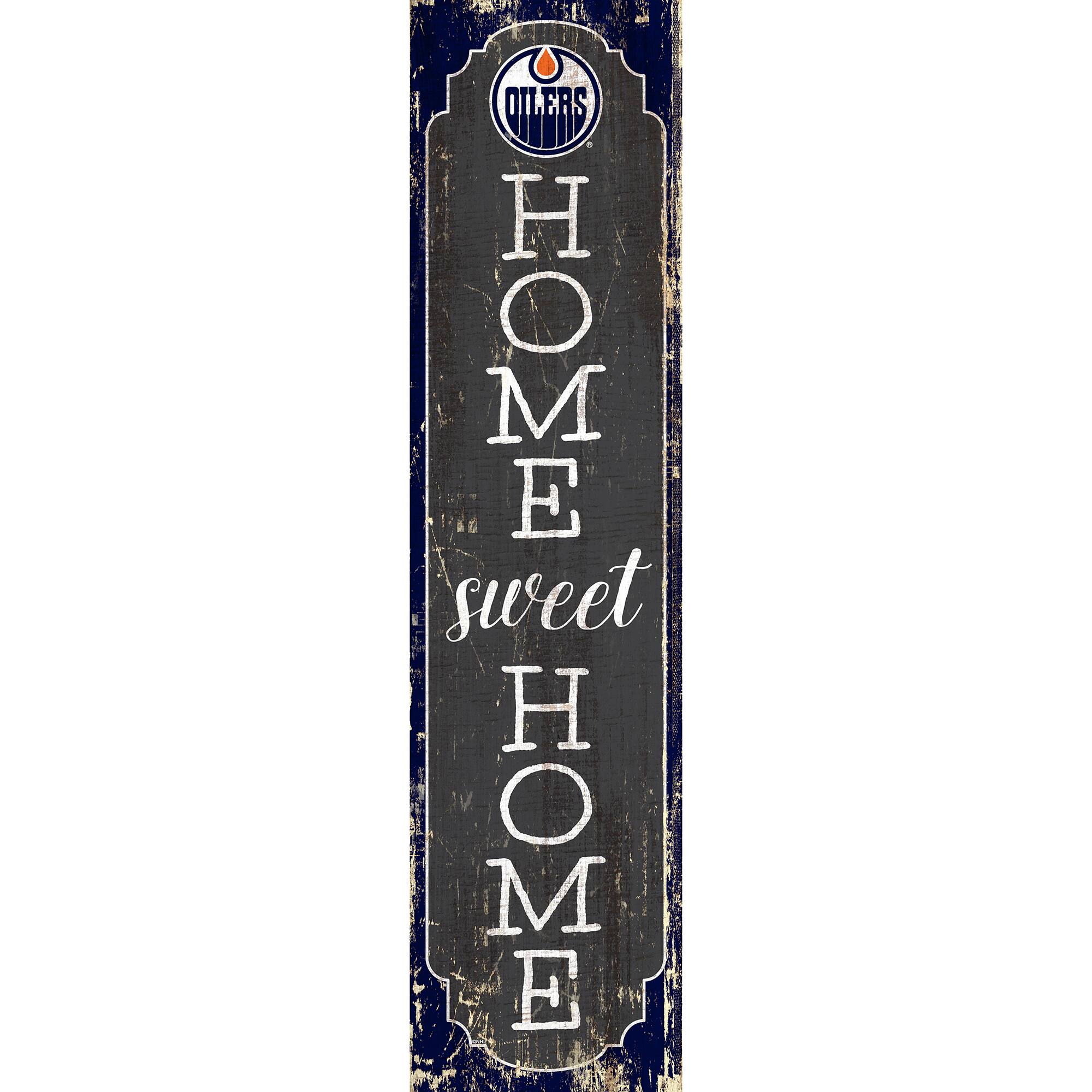 Edmonton Oilers 24" Home Sweet Home Leaner Sign
