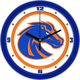 MpDirect - Boise State Broncos 11.5'' Suntime Premium Glass Face Traditional Logo Wall Clock - Multicolor