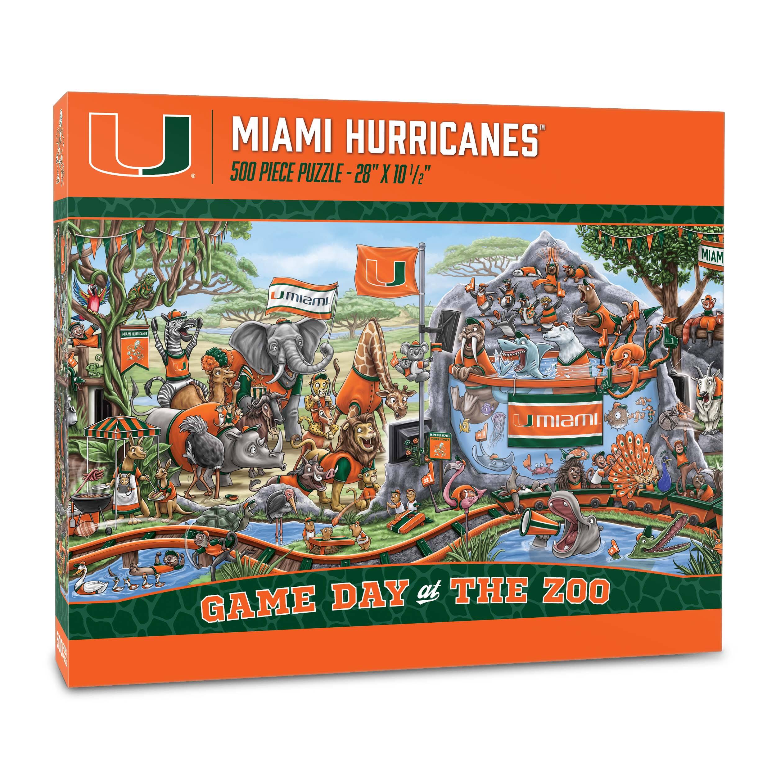 MIAMI HURRICANES  
500 PIECE PUZZLE - 28" X 10 1/2"  

GAME DAY AT THE ZOO