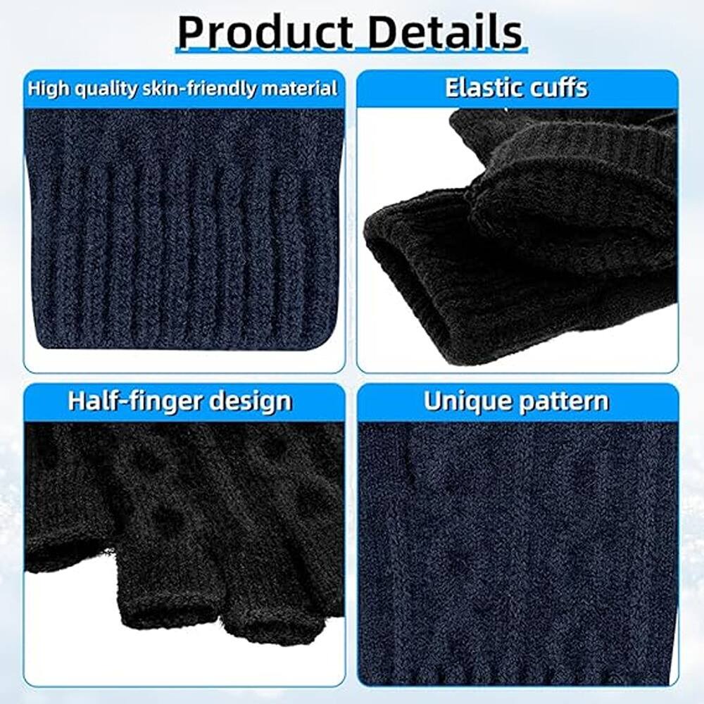 Product Details

- High quality skin-friendly material
- Elastic cuffs
- Half-finger design
- Unique pattern