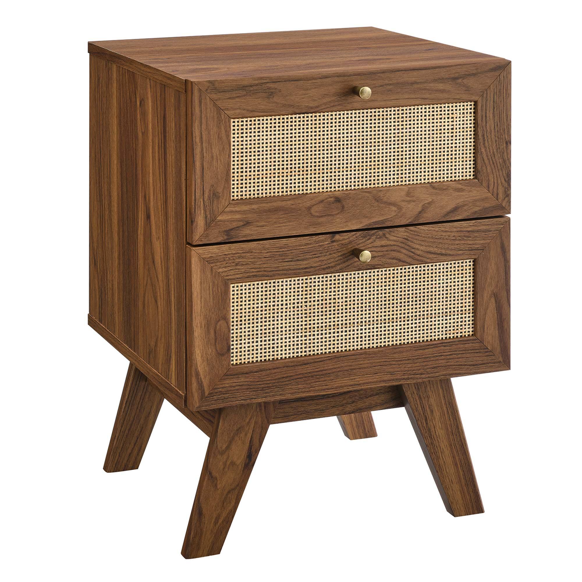 Angle. Modway - Soma 2-Drawer Nightstand by Modway - Walnut.