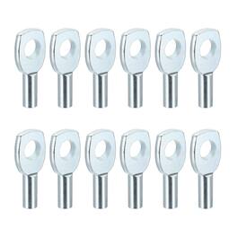 Unique Bargains - 12pcs Wire Rope Eyelets, Gym Machine Accessories for 6mm Cable Stopper Gym Machine Replacement End - Silver