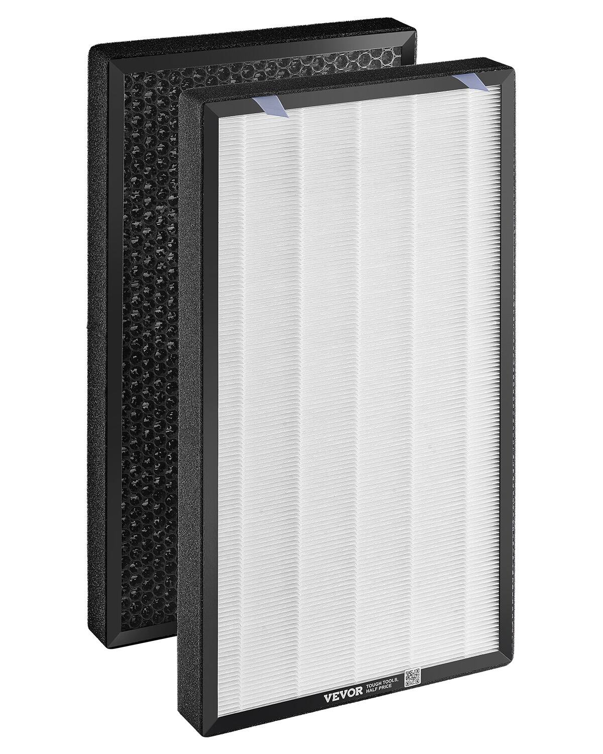 VEVOR - Air Purifier Replacement Filter, H13, 2-in-1 Compact & Lightweight Replacement Filter with Non-Woven Fabric - White+Black