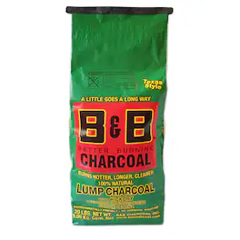 B&B Charcoal - All Natural Hickory Lump Charcoal 20 lb