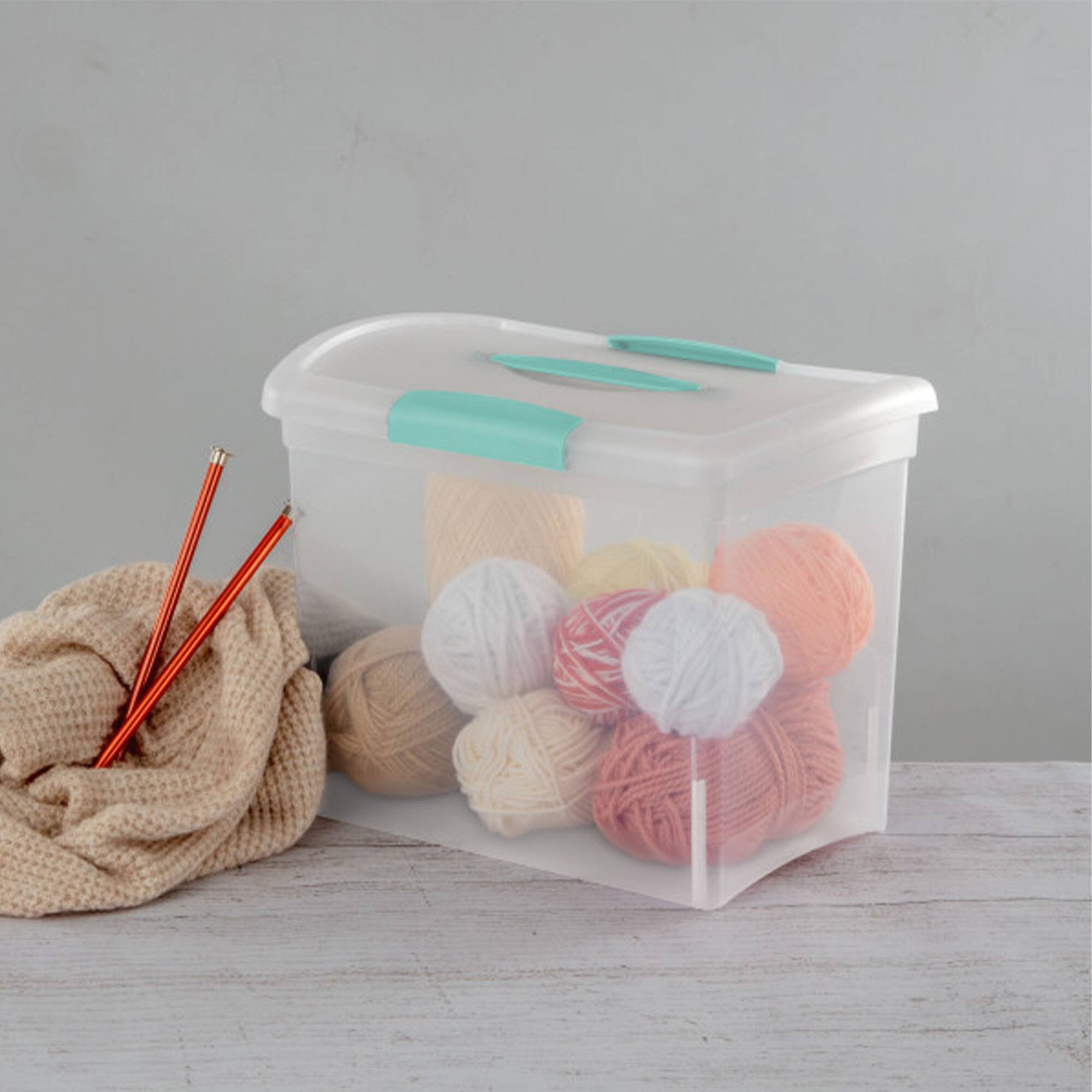 Alt View 7. Sterilite - Sterilite Large Nesting ShowOffs Clear File Box w/ Handle and Latches, (12 Pack).