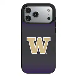 Keyscaper - NCAA - Washington Huskies Linen Logo iPhone Magnetic Bump Case - 15 - Black