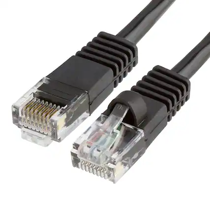 Front. Cmple.com - Cmple - Cat5e Ethernet Cable 25 ft, 350 MHz UTP Cat 5e Ethernet Patch Cord, 1Gbps Network Lan Cables, RJ45 - Black - Black.