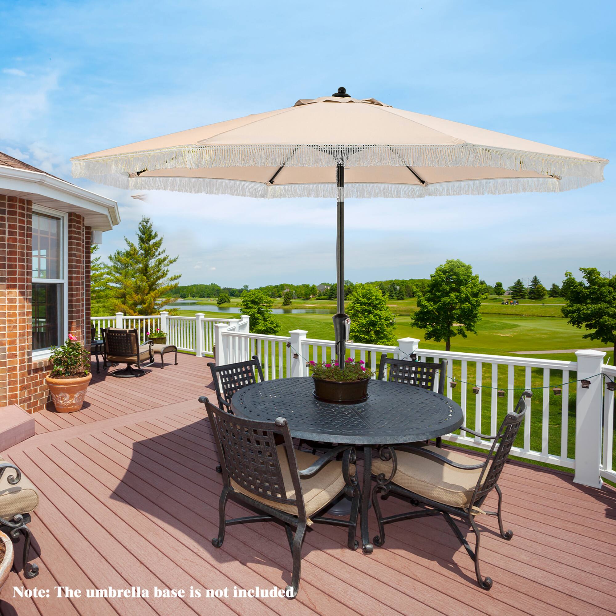 Note: The umbrella base is not included.