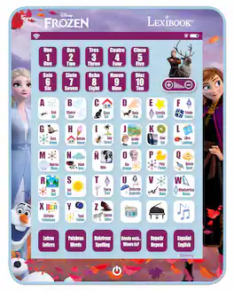 Lexibook - Disney Frozen Bilingual Talking Educational Tablet to Learn Letters and Numbers