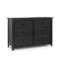 Storkcraft - Kenton 6-Drawer Double Dresser - Black - Front_Zoom