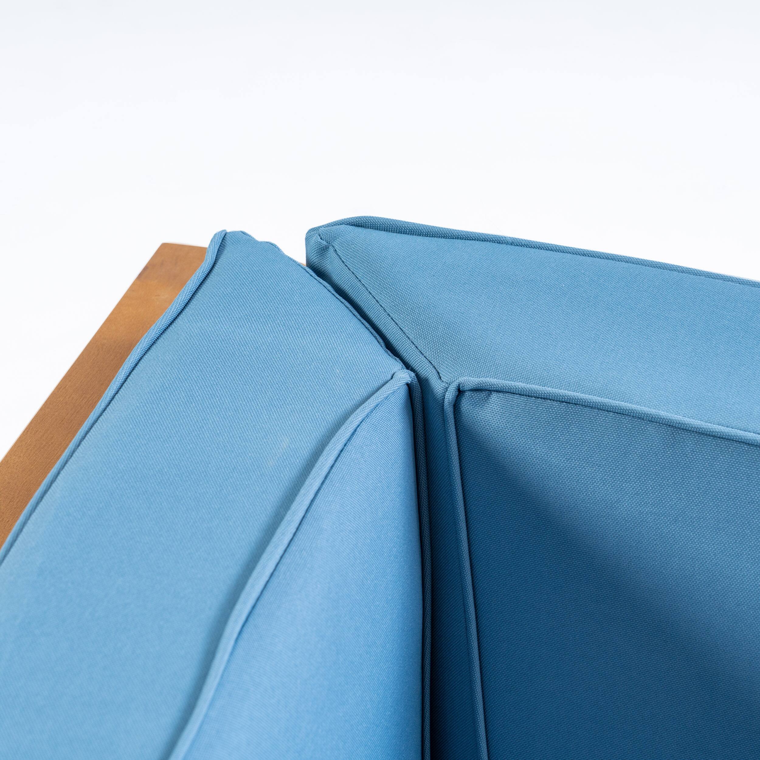 Alt View 6. Siljoy - 2-Piece Blue Loveseat Set – Outdoor Patio Conversation Loveseat Furniture - blue.