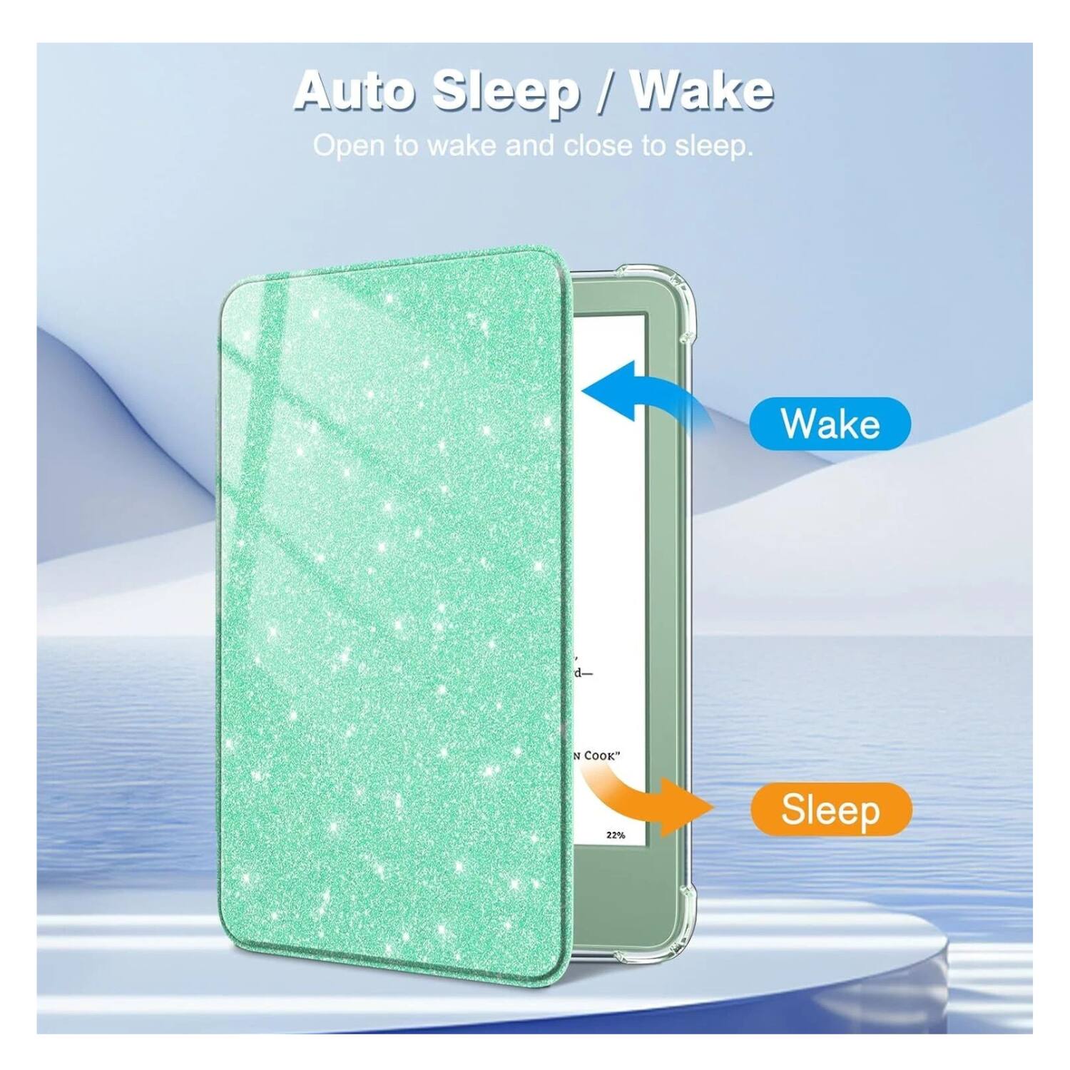 Auto Sleep / Wake  
Open to wake and close to sleep.  

Wake  
Sleep