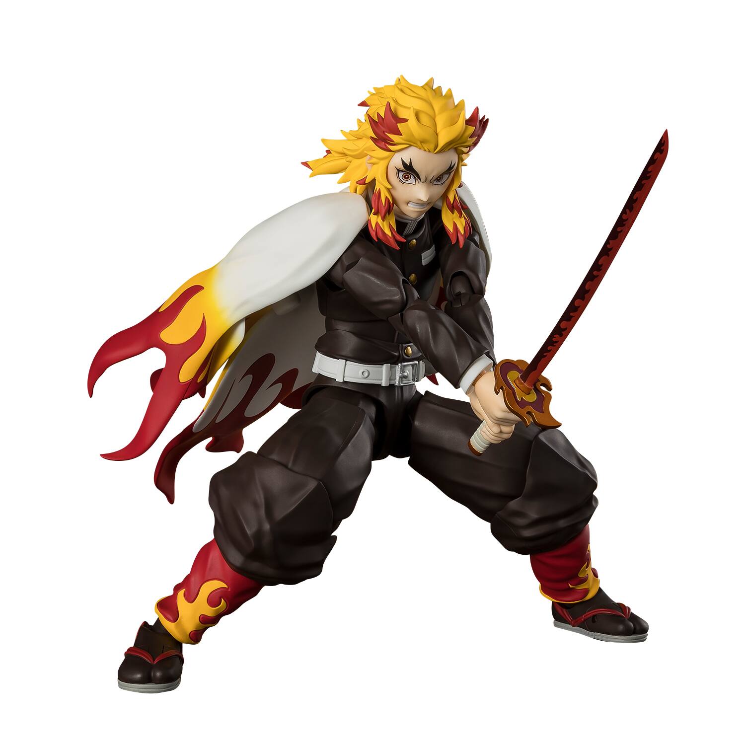 Alt View 2. Bandai - Kyojuro Rengoku - Demon Slayer - Tamashii Nations S.H.Figuarts 7.1" Figure.