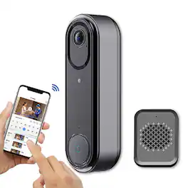 Cluzine - Wireless Doorbell Long Battery Life WiFi Video Doorbell Waterproof Remote View Intercom Camera Ringtone Visual
