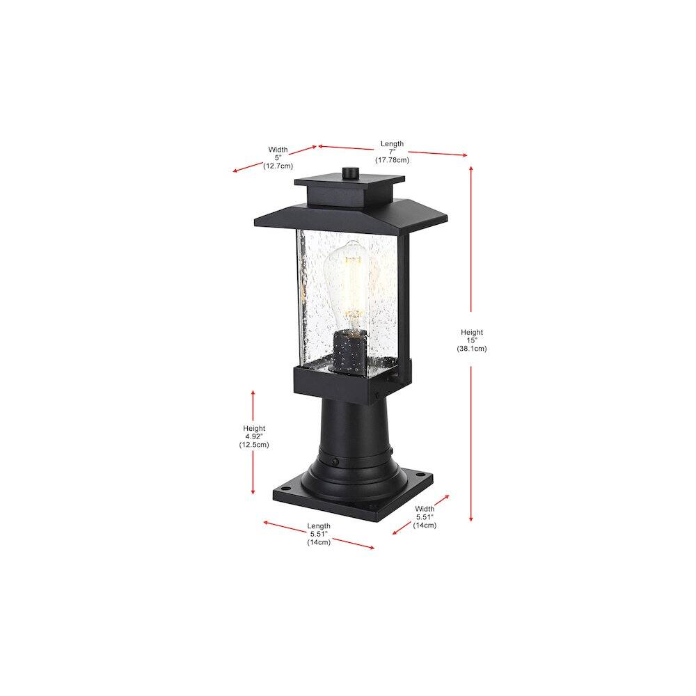 Elegant Lighting - Tioga 7 inch Outdoor Pendant - Black